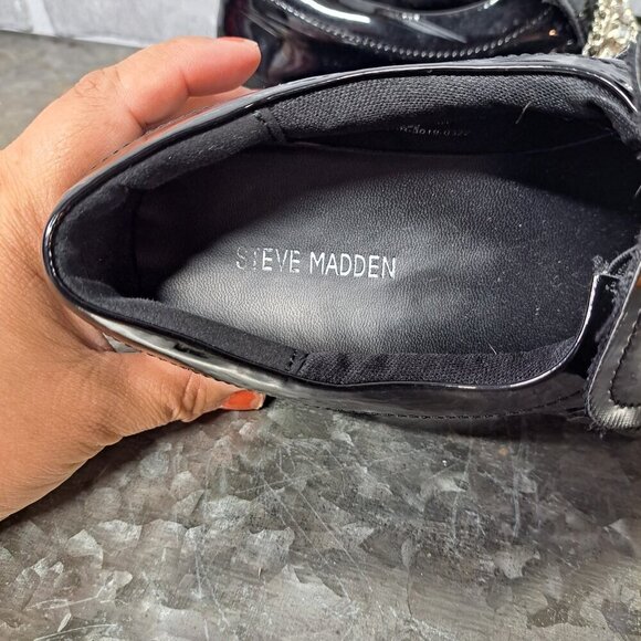 Steve Madden Womens Black Patent Loafers Shoes‎ 4 Medium (B,M) Big Kid - Picture 8 of 10